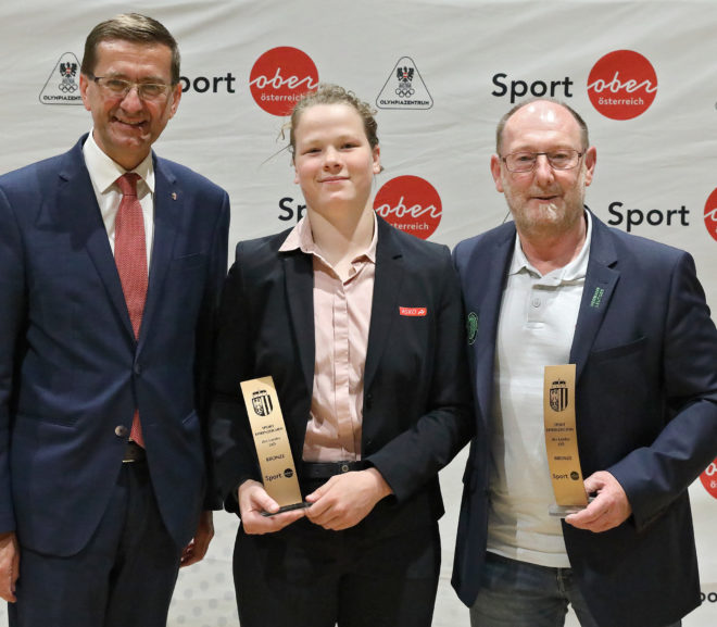 Verleihung des Landessportehrenzeichen in Bronze durch Landesrat Markus Achleitner